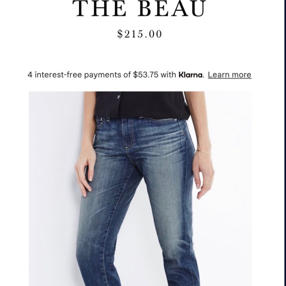 NWT - AG “the beau” jeans - size 25